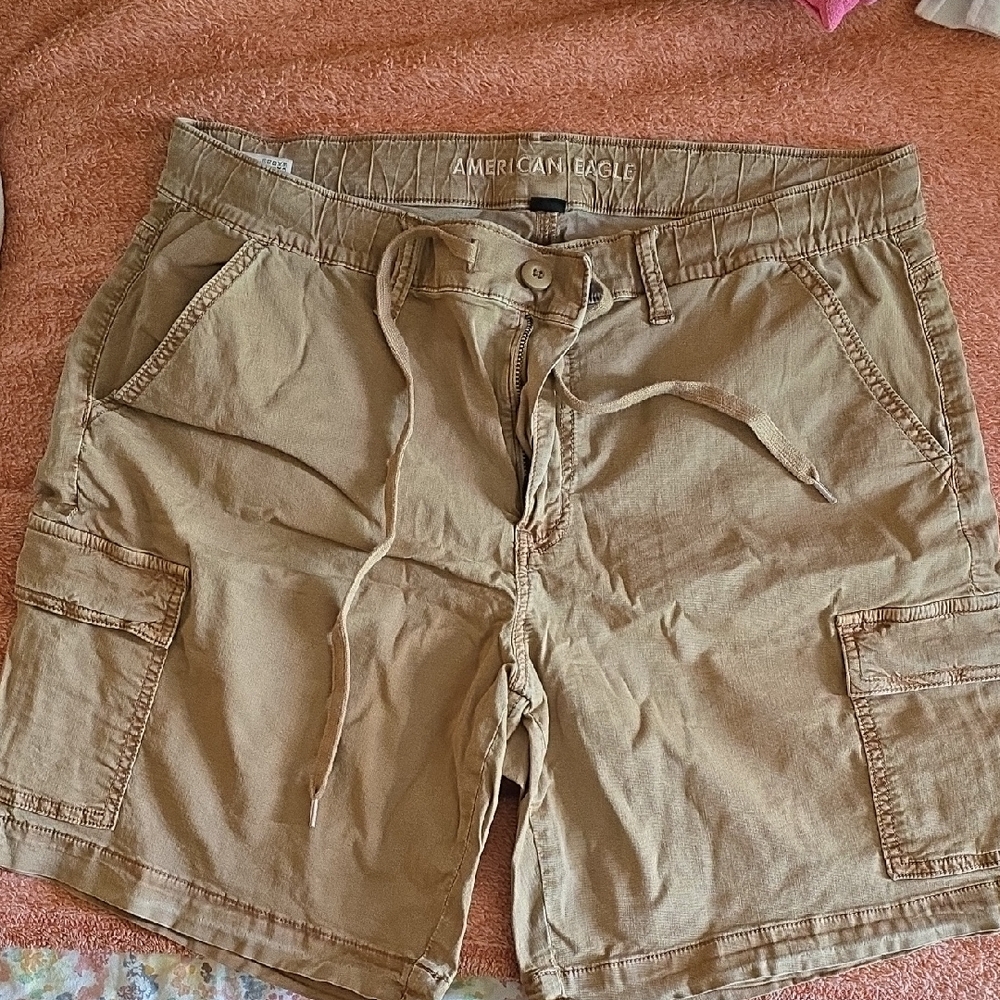 American Eagle Outfitters Tan Cargo Shorts Relaxed Fit